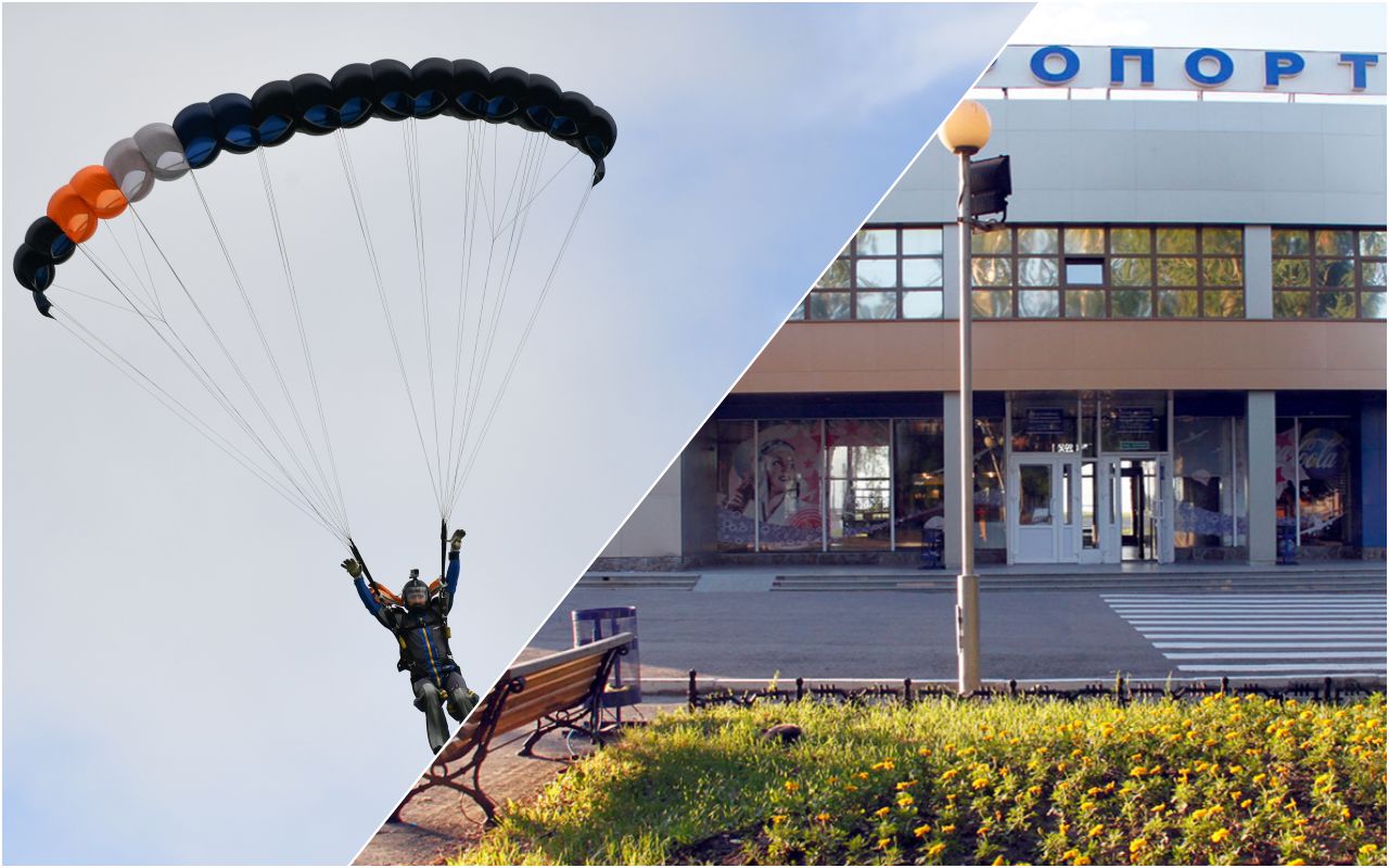 Неожиданное приземление парашютиста-экстремала могло парализовать работу аэропорта Чебоксар